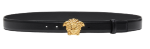 Thắt Lưng Versace La Medusa Leather Belt Flat Black 1001364-DVTP1-KVO41