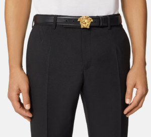 Alternative view of Thắt Lưng Versace La Medusa Leather Belt Flat Black 1001364-DVTP1-KVO41