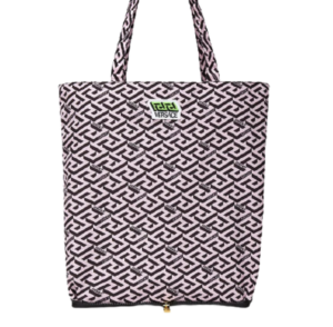 Túi Versace La Greca Signature Tall Tote Bag Black Pink 1001753-1A01443-5G16V