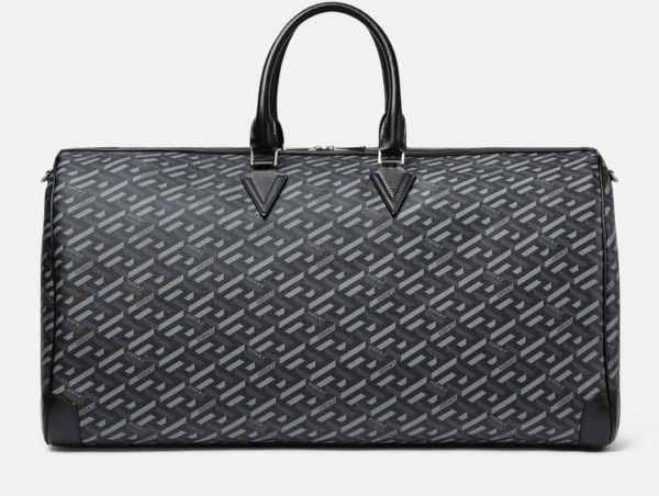 Túi Versace La Greca Signature Travel Bag Black Gray 1001766-1A01444-5B05E - Ảnh 4