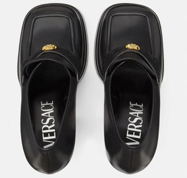 Giày Versace Intrico Platform Loafers 1001790-DVT2P-1B00V - Ảnh 2