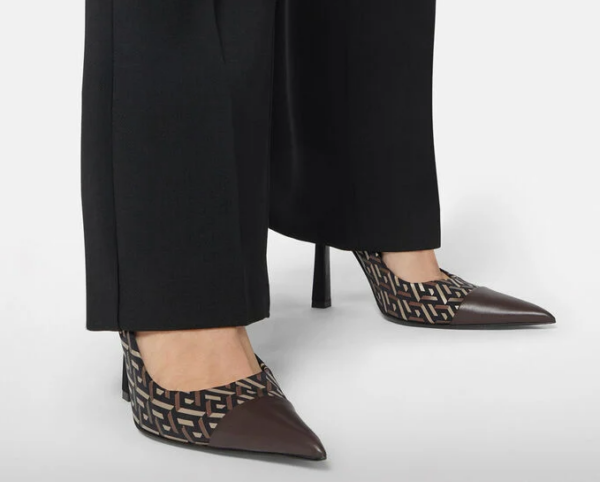 Giày Versace La Greca Signatutre Pumps 1001800-1A01930-5B17V - Ảnh 5