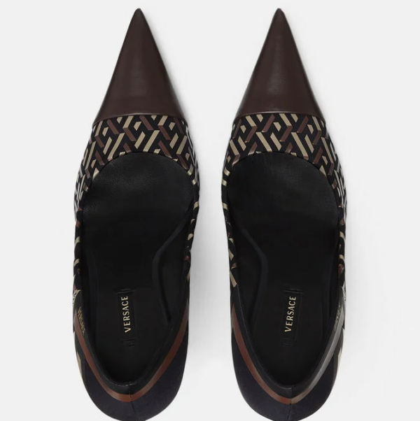 Giày Versace La Greca Signatutre Pumps 1001800-1A01930-5B17V - Ảnh 2
