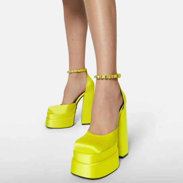 Giày Versace Medusa Aevitas Platform Pumps 1002005-DRA67-1Y02V - Ảnh 5