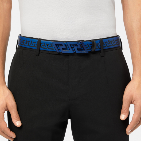 Thắt Lưng Versace Le Greca Belt 'Blue And Black' 1002237-1A01755-5U290 - Ảnh 2