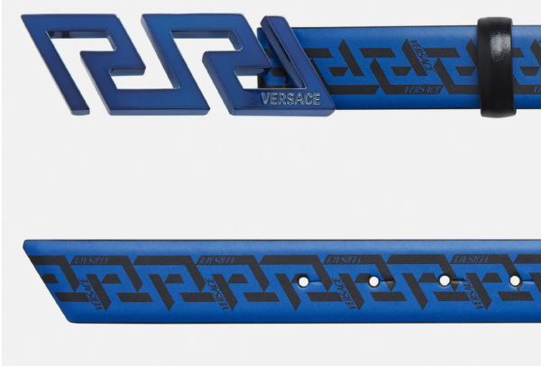 Thắt Lưng Versace Le Greca Belt 'Blue And Black' 1002237-1A01755-5U290 - Ảnh 3