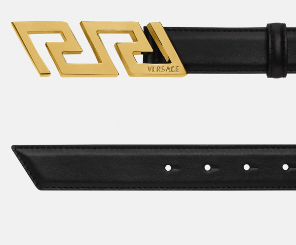 Thắt Lưng Versace La Greca Leather Belt 'Black' 1002237-DVTP1-1B00V - Ảnh 3