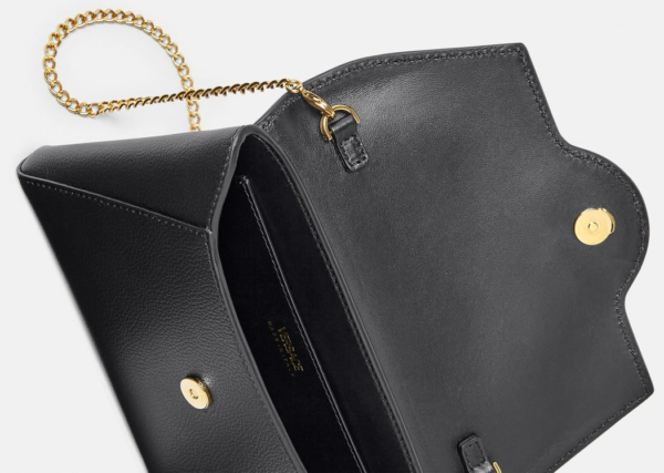 Túi Versace La Medusa Envelope Pouch Black 1003018-DVIT2T-1B00V - Ảnh 4