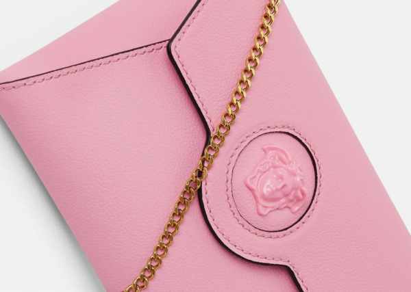 Túi Versace La Medusa Envelope Pouch Pink 1003018-DVIT2T-1P65V - Ảnh 3