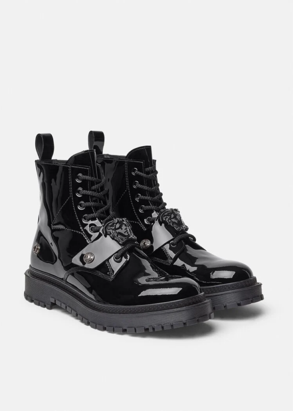 Giày Versace Medusa Boots Black 1003149-1A02844-1B00B - Ảnh 3
