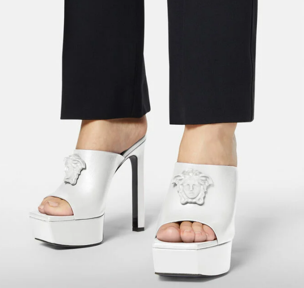 Giày Versace Platform Mules 1003308-DVT2P-1W040 - Ảnh 4