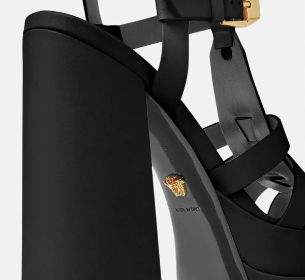 Giày Versace La Medusa Platform Sandals 1003326-DVT2P-1B00V - Ảnh 4