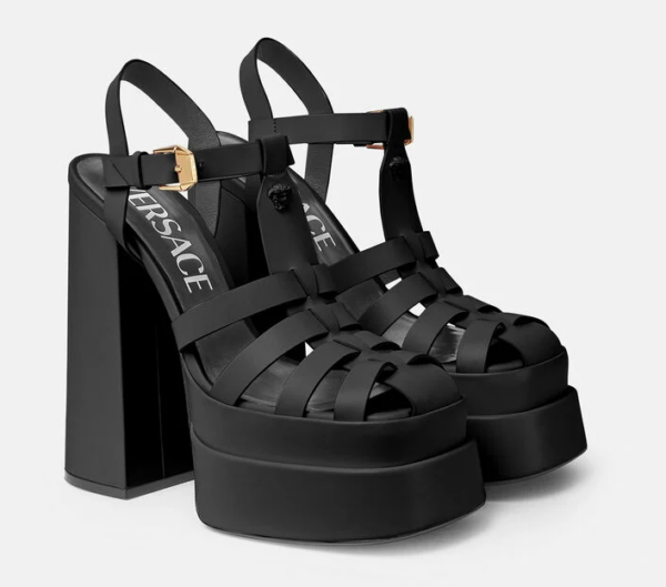 Giày Versace La Medusa Platform Sandals 1003326-DVT2P-1B00V - Ảnh 3