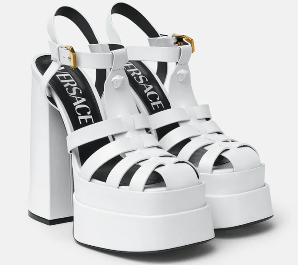 Giày Versace La Medusa Platform Sandals 1003326-DVT2P-1W00V - Ảnh 3