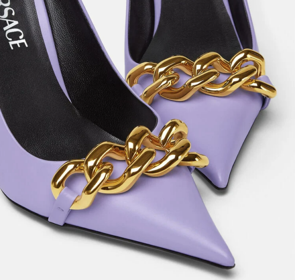 Giày Versace Medusa Chain Pumps 1003733-DVT2P-1L72V - Ảnh 4