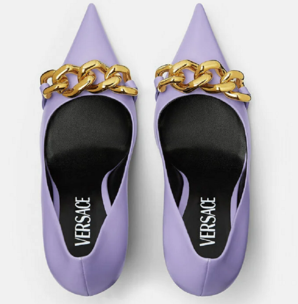 Giày Versace Medusa Chain Pumps 1003733-DVT2P-1L72V - Ảnh 2