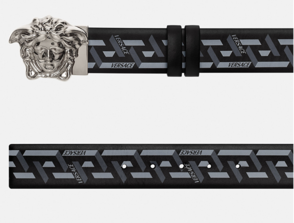 Thắt Lưng Versace La Medusa La Greca Black Gray DCU6705-1A01755-5B05E - Ảnh 3