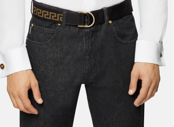 Thắt Lưng Versace Greca Ribbon Belt Black DCU8440-DNASGV-2B05O - Ảnh 2