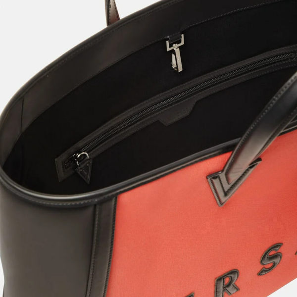 Túi Versace Cabas Logo Tote Red Black DFB8579-DTEVT5-2R28P - Ảnh 3