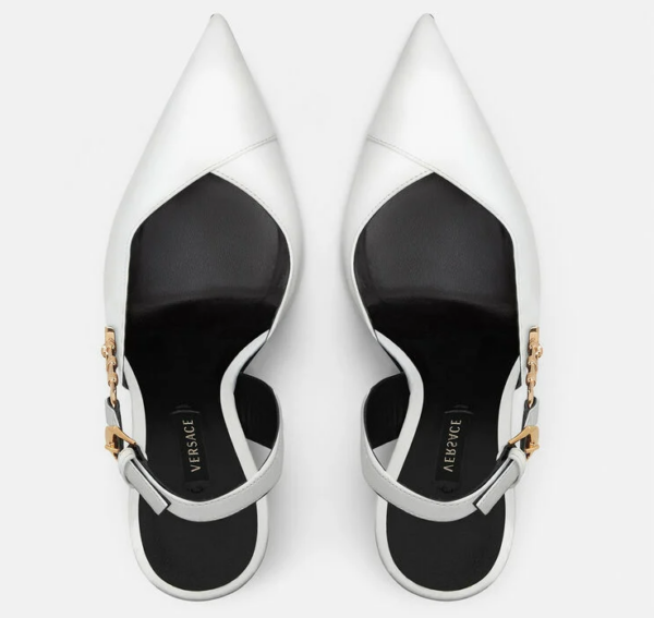 Giày Versace Safety Pin Pumps DST207P-DVT2P-K0AOH - Ảnh 2