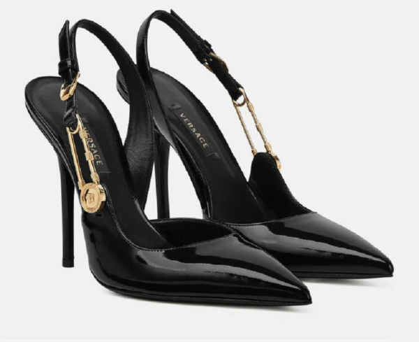 Giày Versace Safety Pin Pumps DST561P-D2VE-KVO41 - Ảnh 3