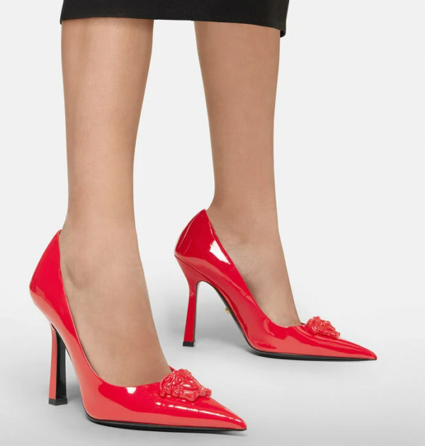Giày Versace La Medusa Leather Sling-back Pumps DST625O-D2VE-1R140 - Ảnh 5