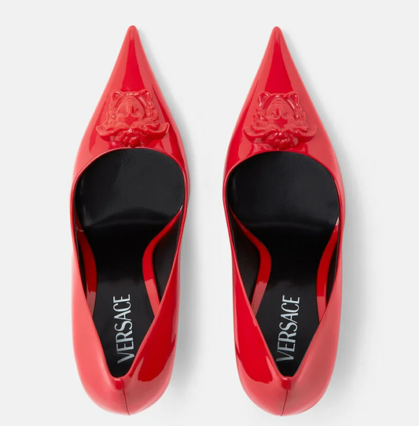 Giày Versace La Medusa Leather Sling-back Pumps DST625O-D2VE-1R140 - Ảnh 2