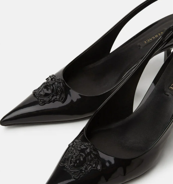 Giày Versace La Medusa Naplak Sling-Back Pumps DST638H-D1VE-D41XN - Ảnh 4