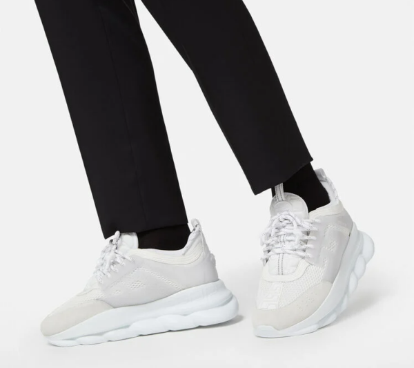 Giày Versace Chain Reaction Trainers White DSU7071E-D7CTG-D01 - Ảnh 4