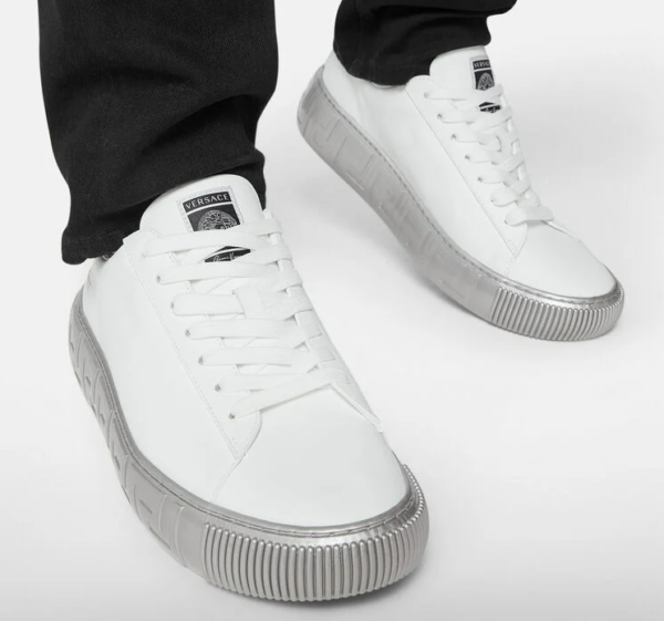 Giày Versace Greca Trainers 'White Silver' DSU8404-1A00821-2W270 - Ảnh 3