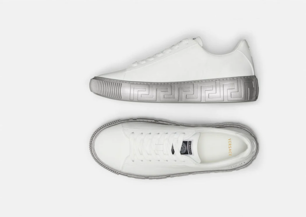Giày Versace Greca Trainers 'White Silver' DSU8404-1A00821-2W270 - Ảnh 5