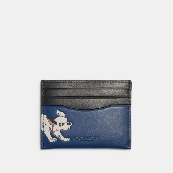 VÍ Disney x Coach Slim Card Case With Dalmatian N37LJ8I23T - Ảnh 2