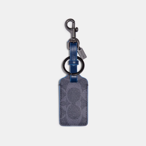 Ví Coach Luggage Tag In Signature Canvas Denim 91671 - Ảnh 2