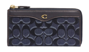 VÍ Coach L Zip Wallet in Signature Denim QYLCM05IH5