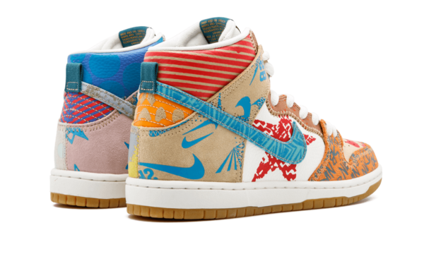 Giày Nike Thomas Campbell x SB Dunk High 'What The' 918321-381 - Ảnh 7