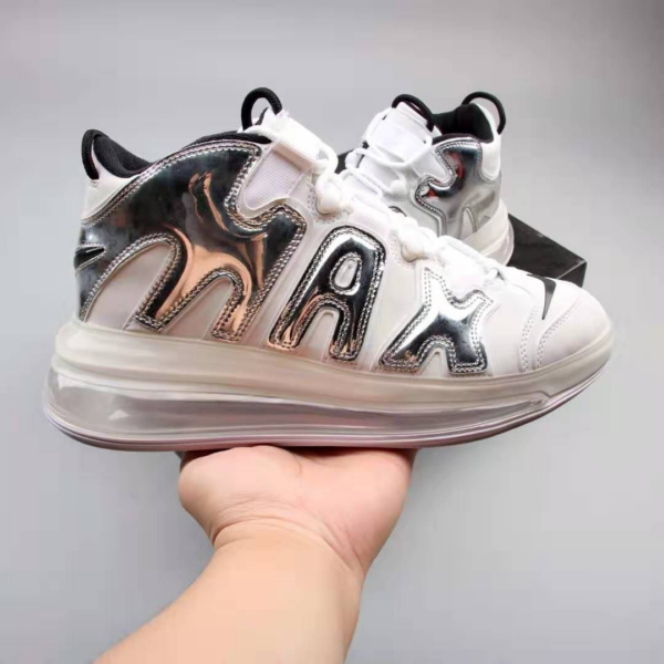 Giày Nike Air More Uptempo 720 QS 'Chrome' BQ7668-100 - Ảnh 3