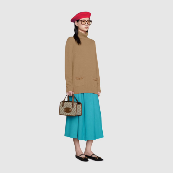 Túi Gucci Horsebit 1955 'Beige Brown' Leather - Ảnh 2