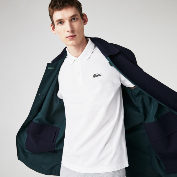 Áo Lacoste Men's National Geographic White Polo Shirt PH6286-6NW - Ảnh 2