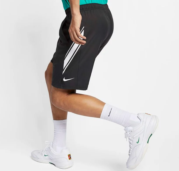 Quần Nike Court Dry 9 Inch Short Black White 939265-011 - Ảnh 3