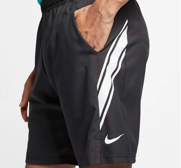 Quần Nike Court Dry 9 Inch Short Black White 939265-011 - Ảnh 2