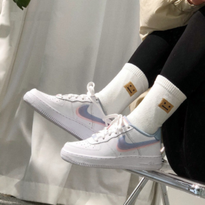 Alternative view of Giày Nike Air Force 1 LV8 GS 'Double Swoosh' CW1574-100