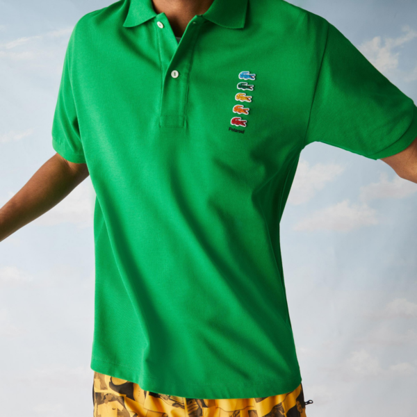 Áo Lacoste x Polaroid Men’s Coloured Crocodiles 'Green' Polo Shirt PH2081-LUU - Ảnh 2