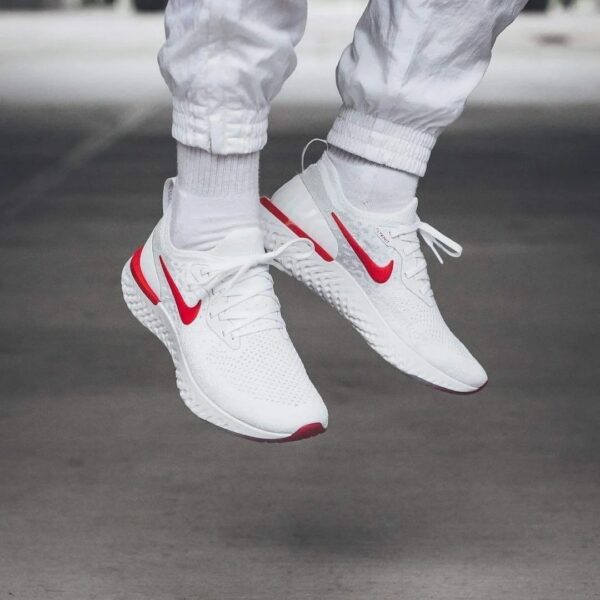 Giày Nike Epic React Flyknit "White University Red" 943311-106 - Ảnh 2