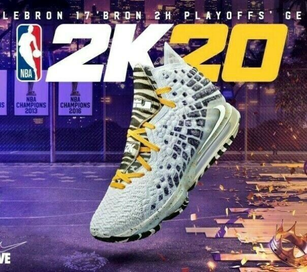 Giày Nike NBA 2K20 x LeBron 17 'Bron 2K Playoffs' Gamer Exclusive BQ3177-101 - Ảnh 2