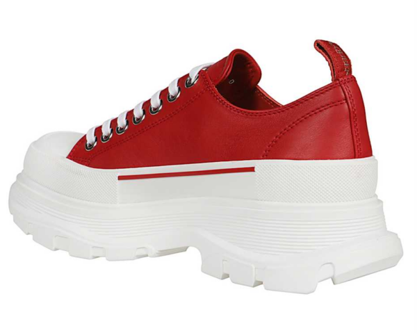 Giày Alexander McQueen Tread Slick Lace Up Sneakers 'Red' 627225-WHZ62-6593 - Ảnh 3