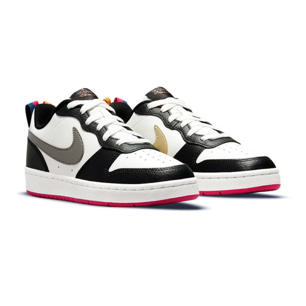 Giày Nike Court Borough Low 2 GS 'Off Noir Pink Prime' DJ0040-100 - Ảnh 3