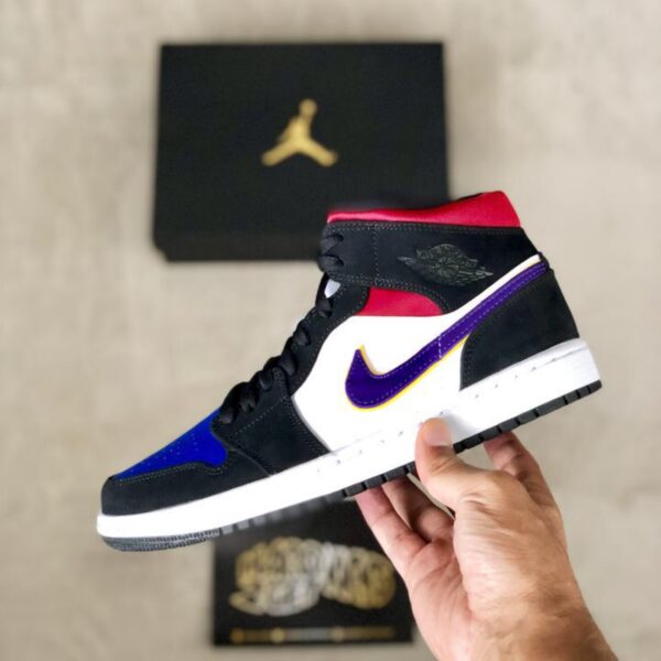 Giày Nike Air Jordan 1 Mid 'Lakers Top 3' 852542-005 - Ảnh 3