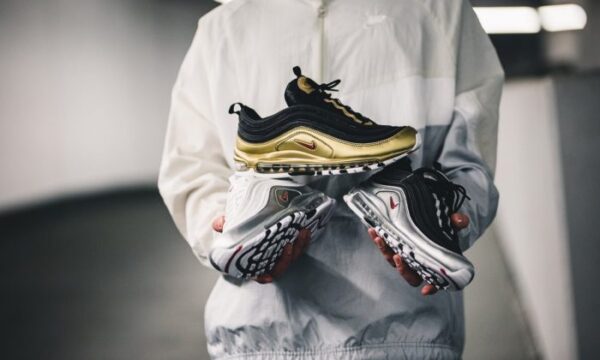 Giày Nike Air Max 97 QS B Sides 'Metallic Gold' AT5458-002 - Ảnh 5