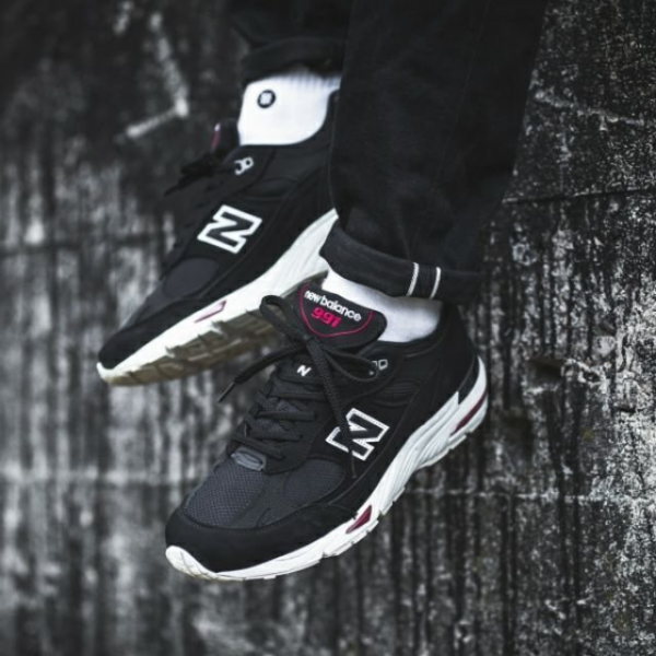 Giày New Balance 991 Made In England 'Black Red' M991NKR - Ảnh 3