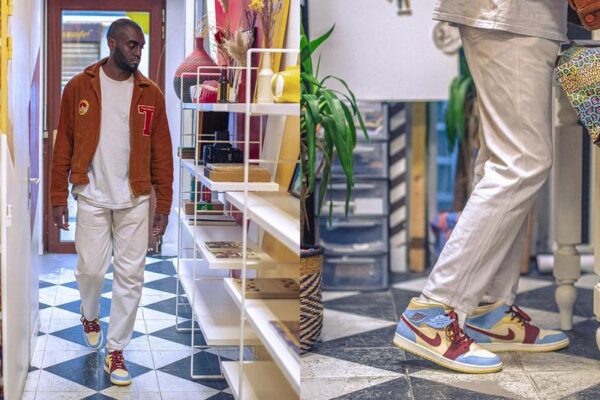 Giày Maison Chateau Rouge x Air Jordan 1 Mid SE 'Fearless' CU2803-200 - Ảnh 7